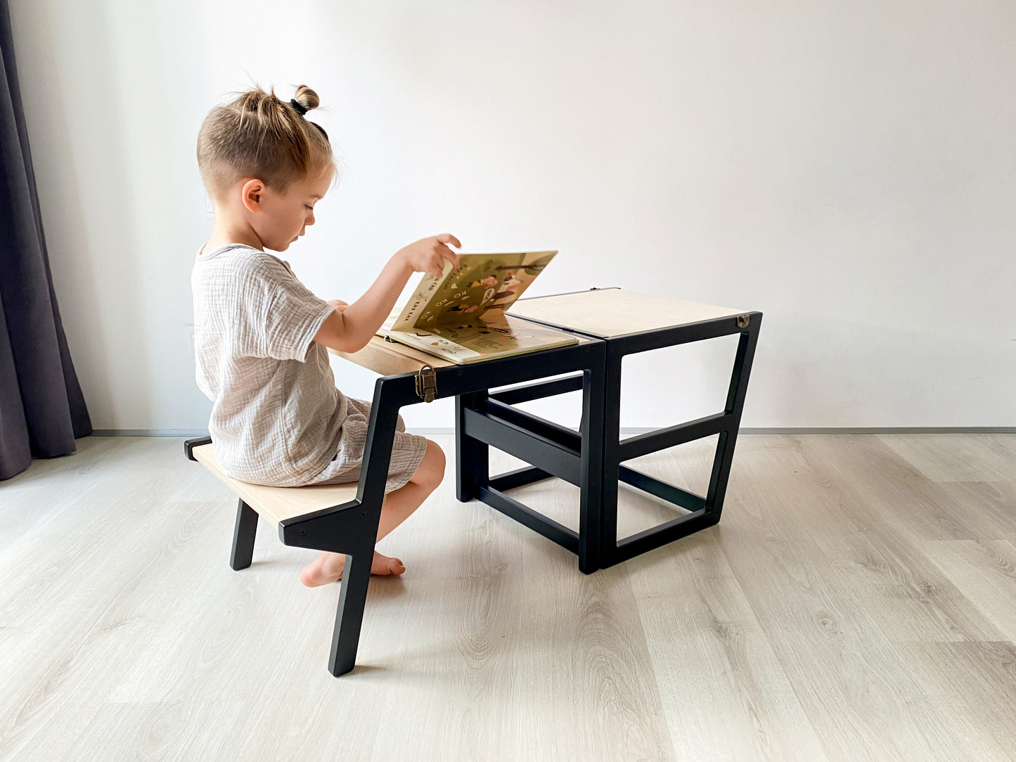 Convertible Helper Tower/Kids Table With Drawer or Without