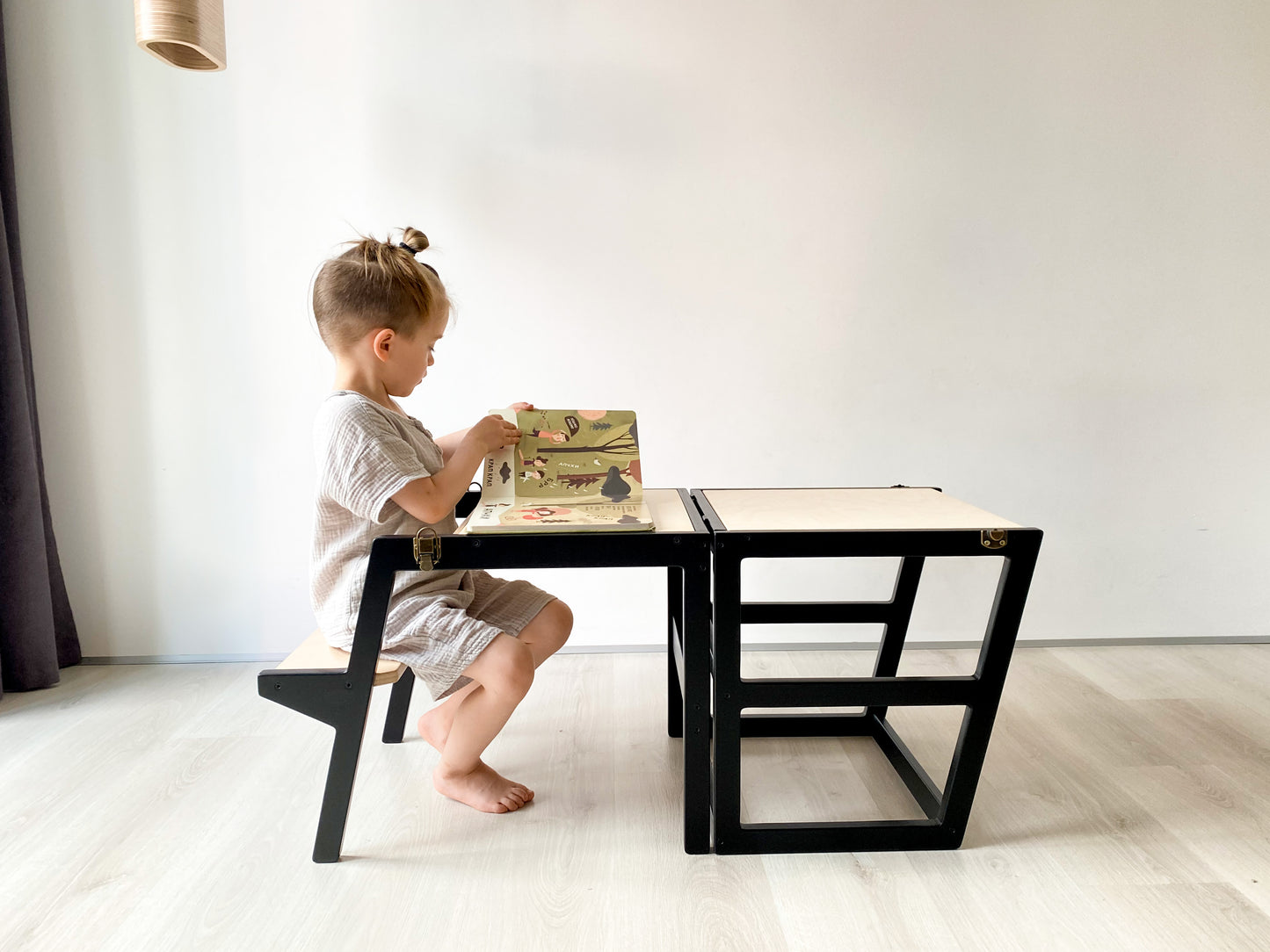 Convertible Helper Tower/Kids Table With Drawer or Without
