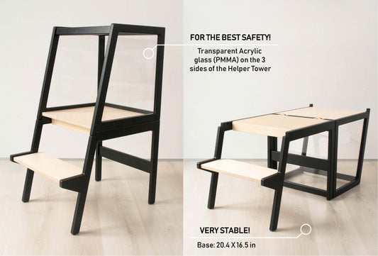 Convertible Helper Tower/Kids Table - for one or two kids - All in one