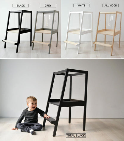 Convertible Helper Tower/Kids Table - for one or two kids - All in one